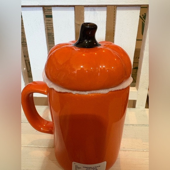 Rae Dunn Orange Pumpkin Latte Mug - Picture 3 of 3